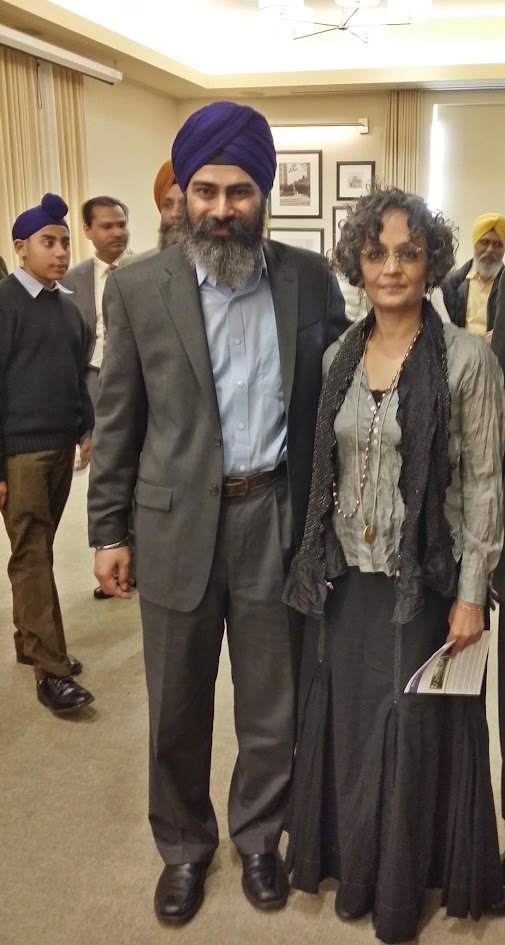 Harpreet Singh with Arundhuti Roy